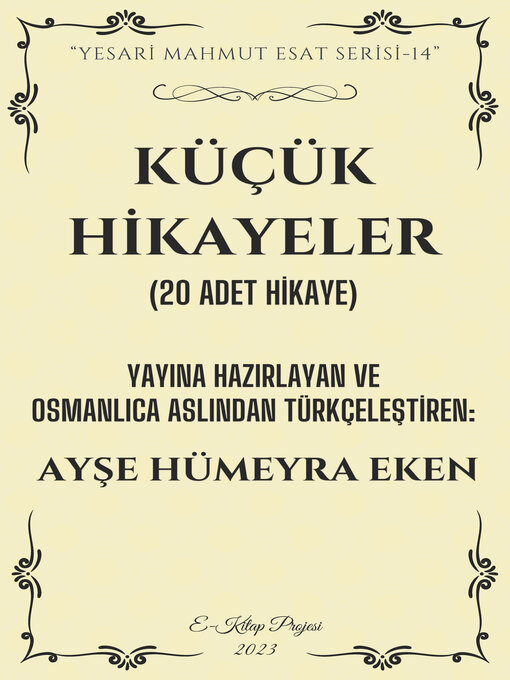 Title details for Küçük Hikayeler by Ayşe Hümeyra Eken - Available